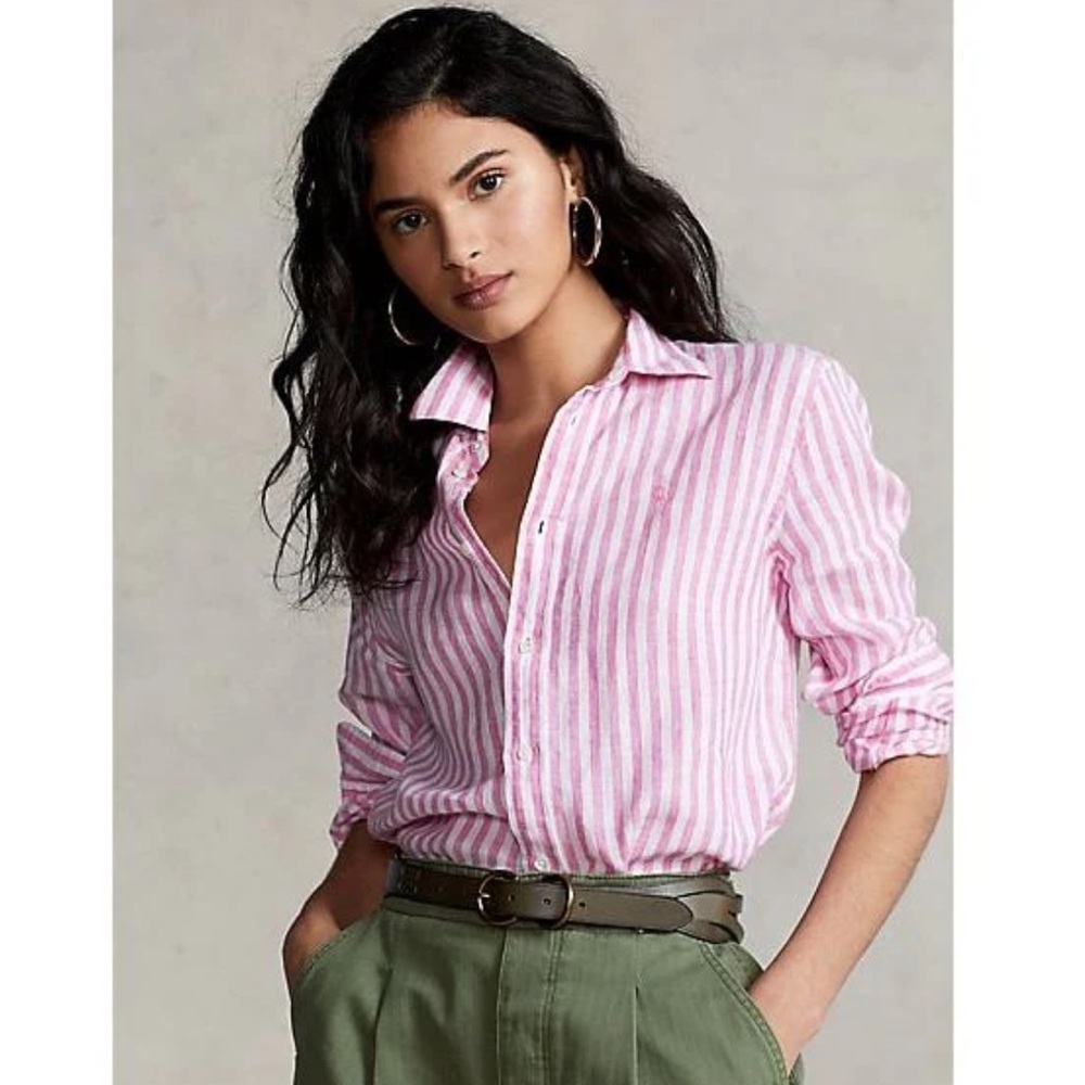 Ralph Lauren Relaxed Fit Striped Linen Shirt